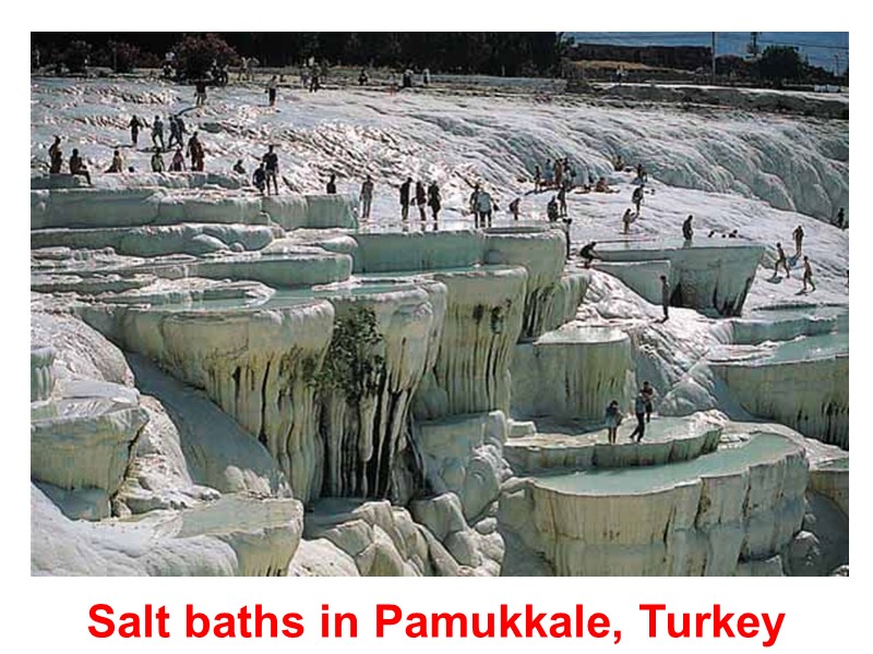 Salt baths in Pamukkale, Turkey